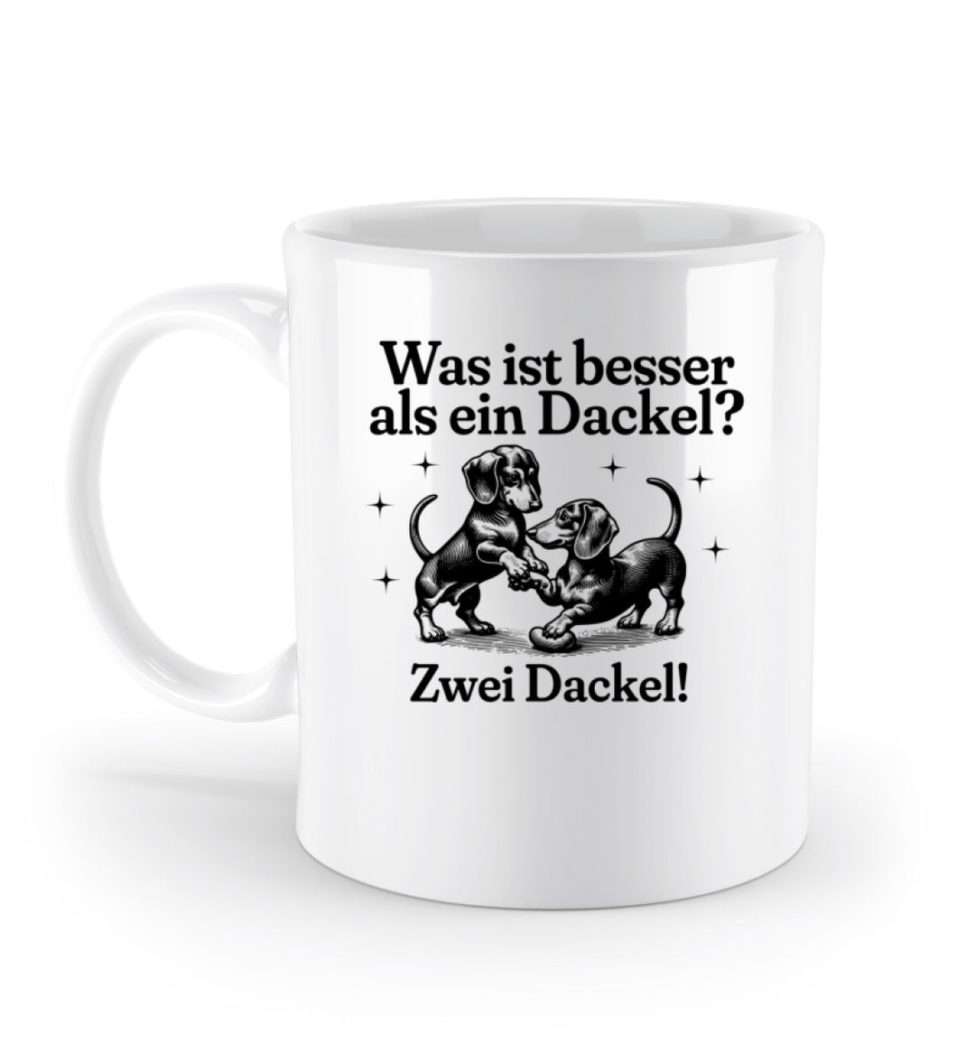 Dackelshirts Zwei Dackel (Kurzhaar) - Tasse White / OneSize