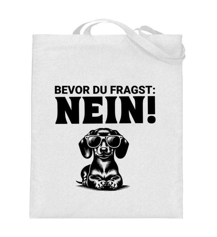 Dackelshirts Nein (Kurzhaar) - Jutebeutel White / 38cm-42cm