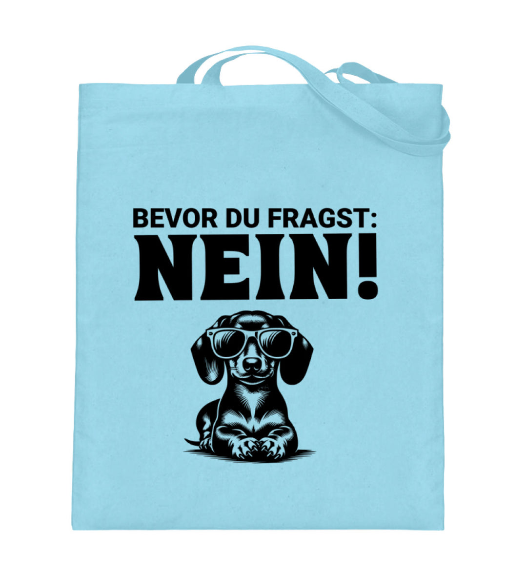 Dackelshirts Nein (Kurzhaar) - Jutebeutel Light Blue / 38cm-42cm