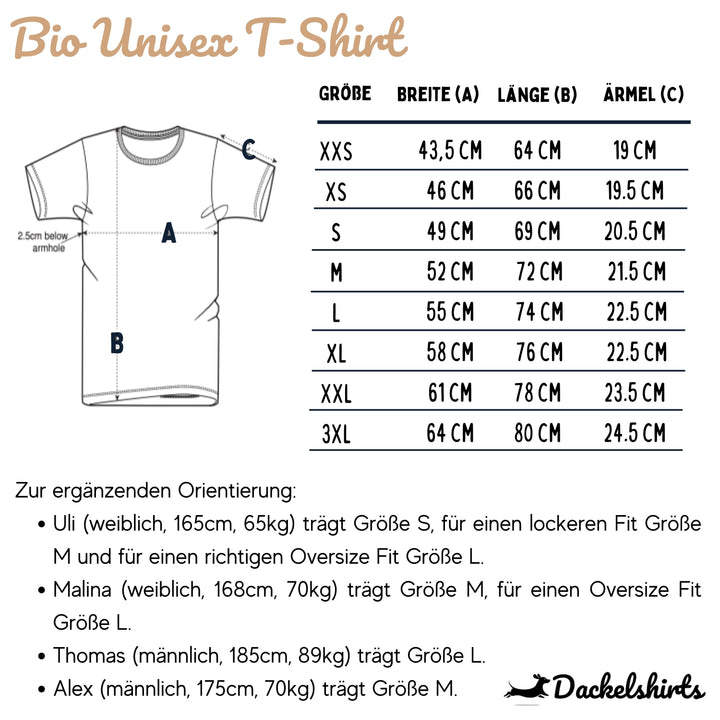 Dackel springt - Bio Unisex T-Shirt