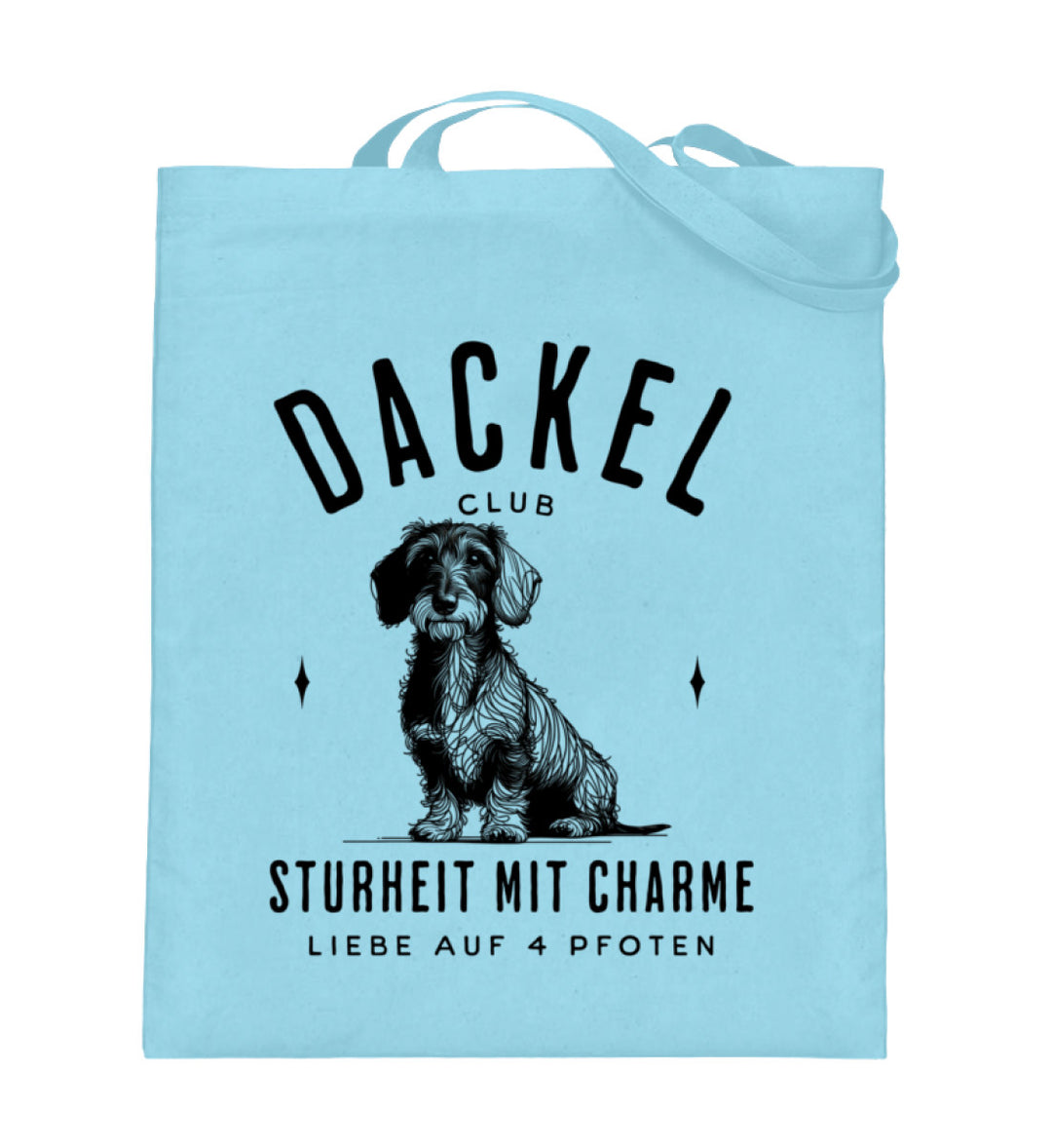 Dackelshirts Dackelclub (Rauhaar) - Jutebeutel Light Blue / 38cm-42cm