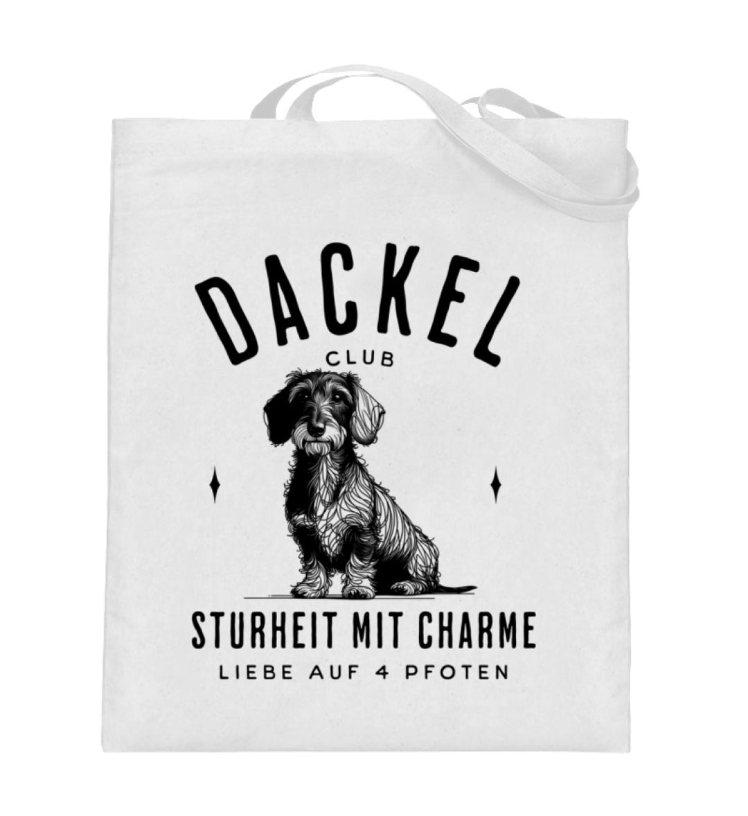 Dackelshirts Dackelclub (Rauhaar) - Jutebeutel White / 38cm-42cm