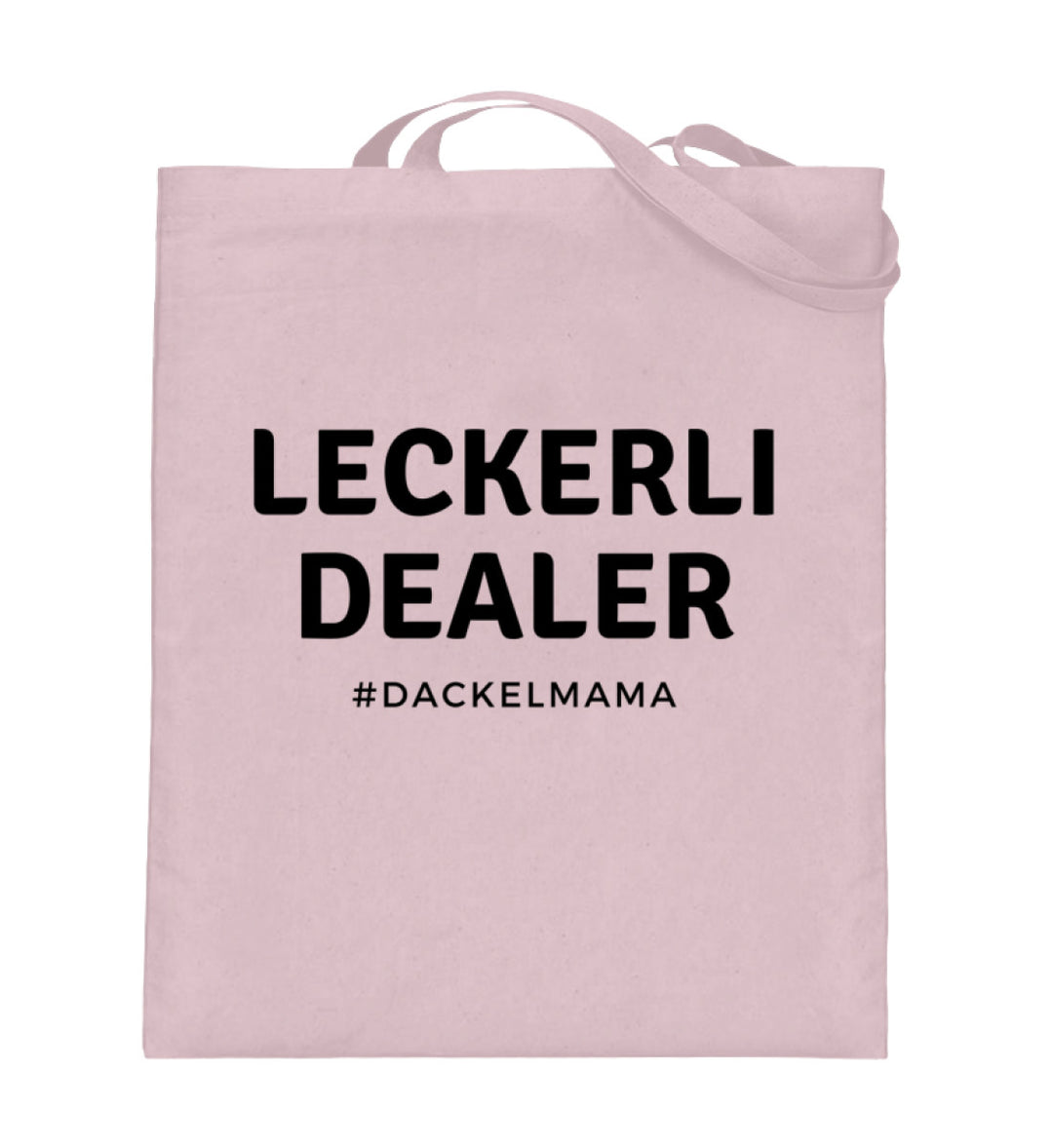 Dackelshirts Leckerli Dealer - Jutebeutel Helles Rosa / 38cm-42cm