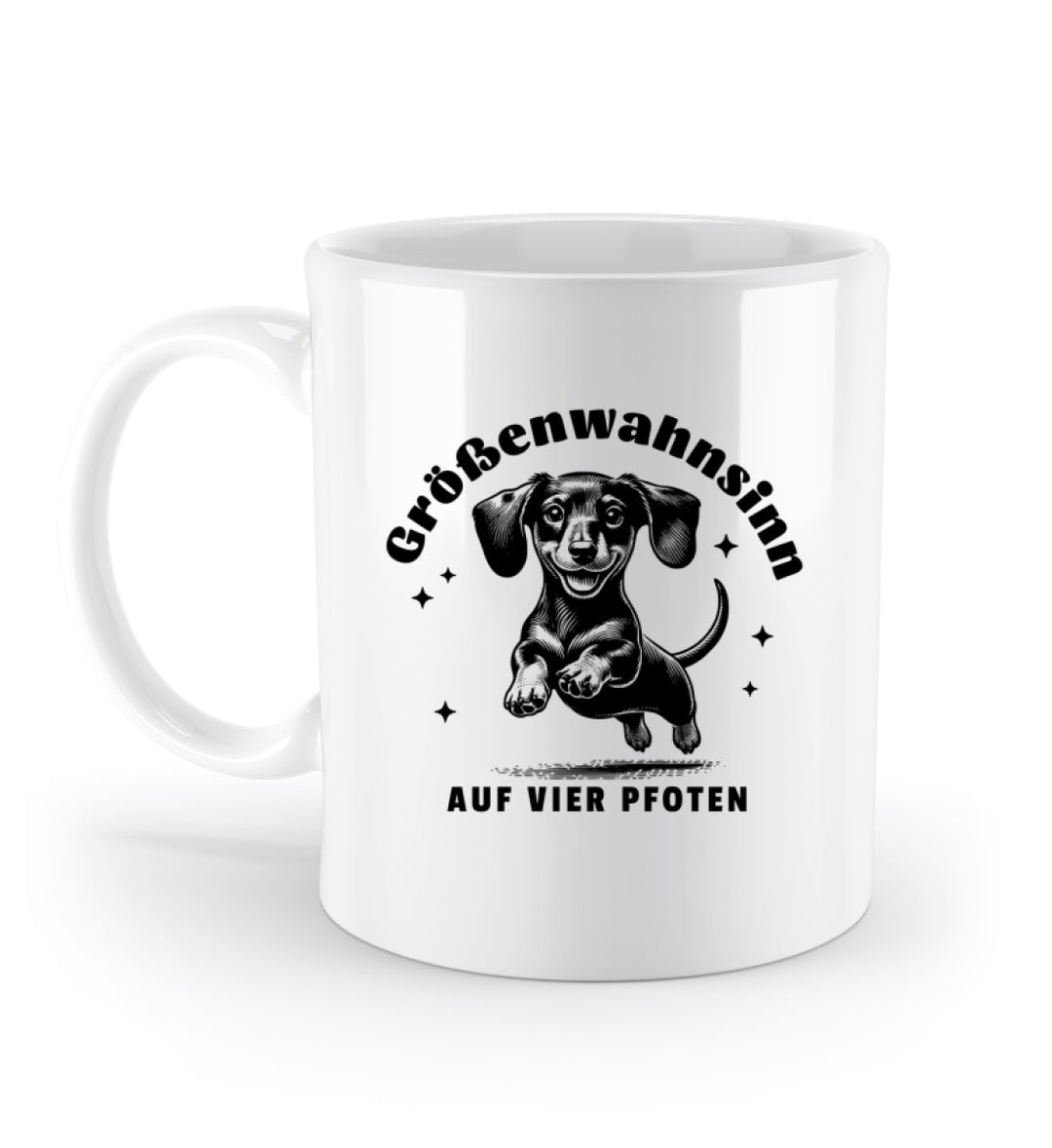 Dackelshirts Größenwahnsinn (Kurzhaar) - Tasse White / OneSize