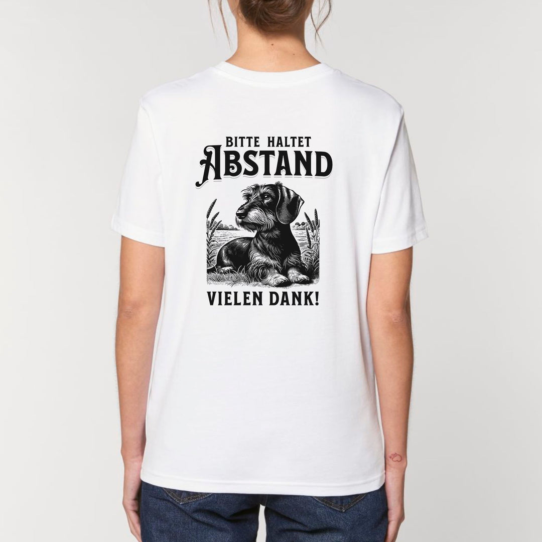 Abstand (Rauhaar) - Bio Unisex T-Shirt (Front- und Backprint)