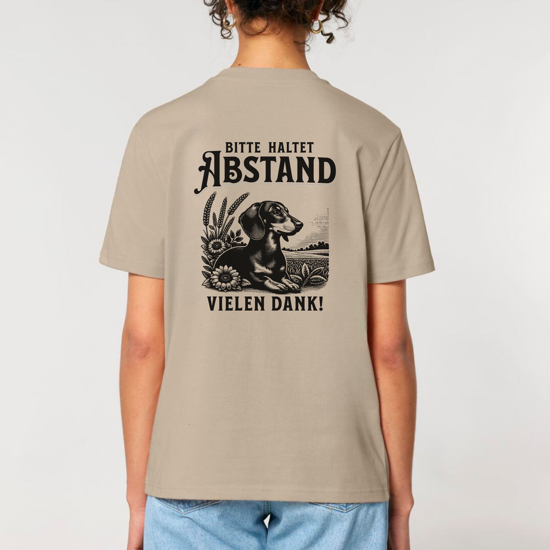 Abstand (Kurzhaar) - Bio Unisex T-Shirt (Front- und Backprint)