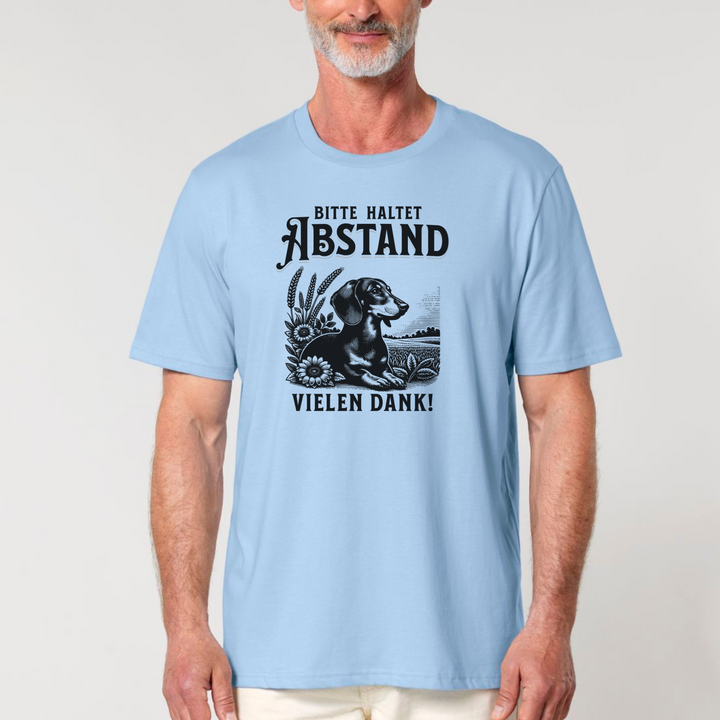 Abstand (Kurzhaar) - Bio Unisex T-Shirt (Front- und Backprint)