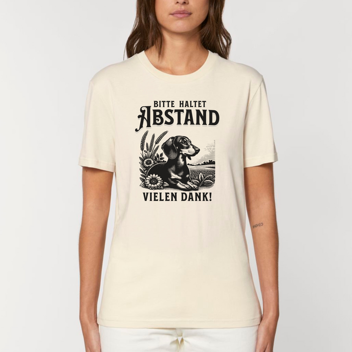 Abstand (Kurzhaar) - Bio Unisex T-Shirt (Front- und Backprint)