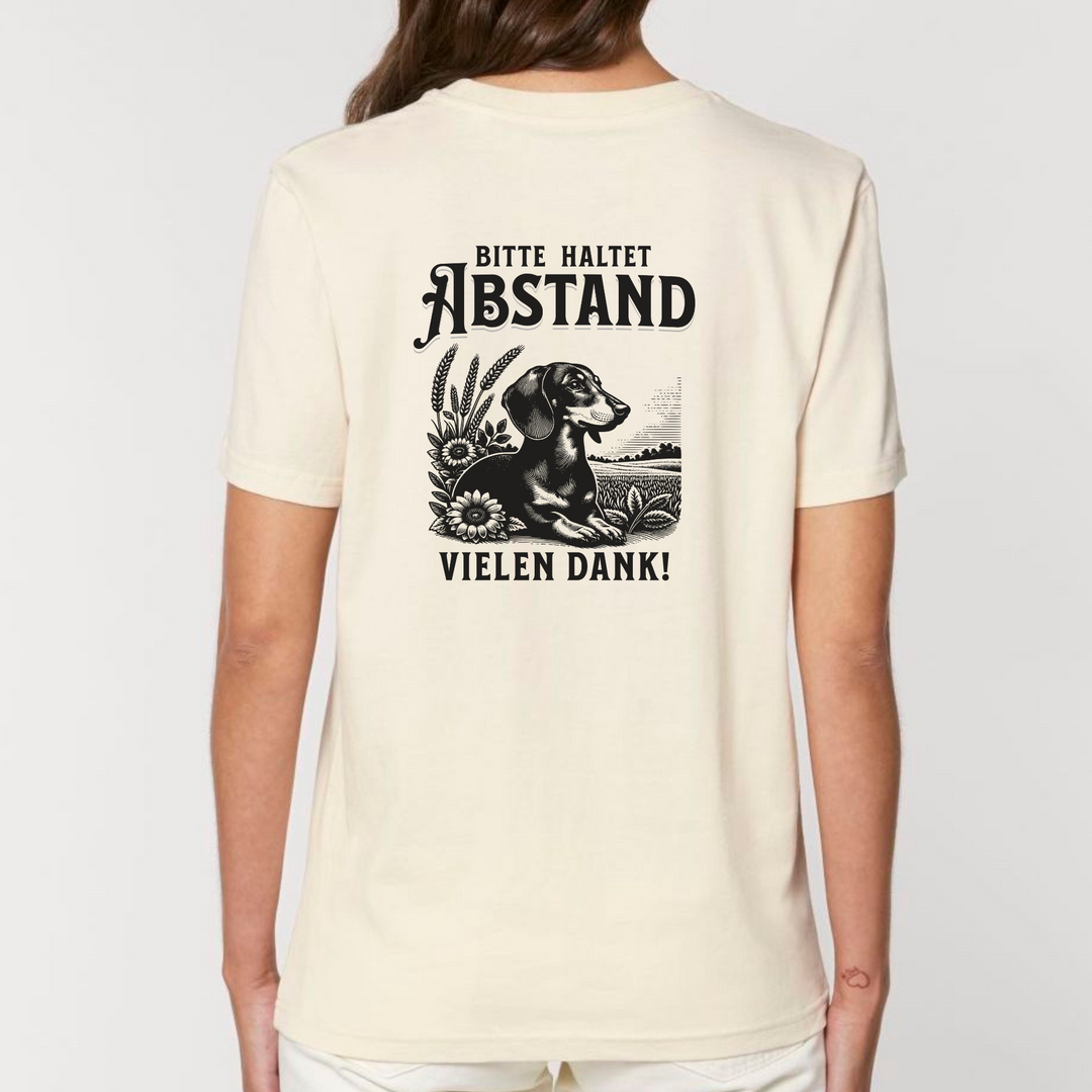 Abstand (Kurzhaar) - Bio Unisex T-Shirt (Front- und Backprint)