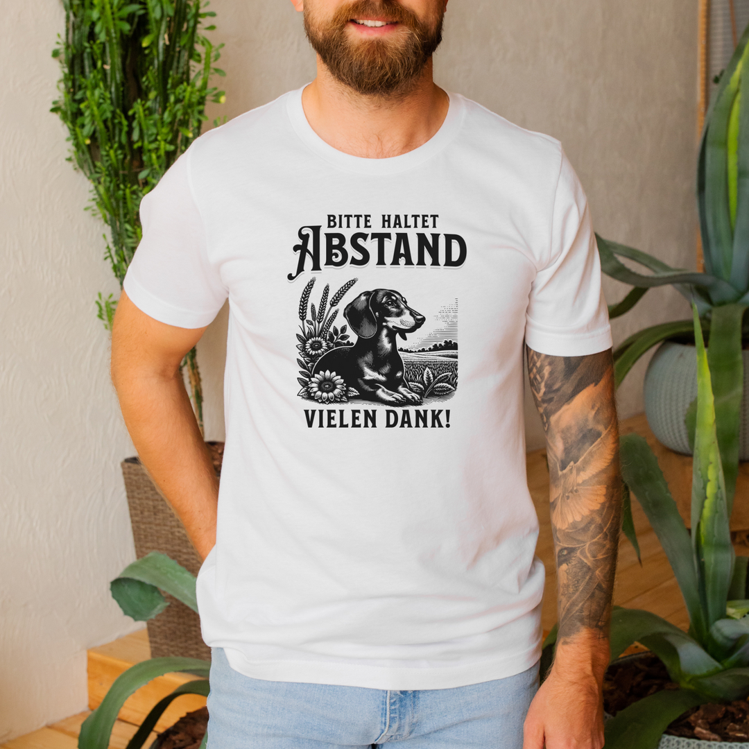 Abstand (Kurzhaar) - Bio Unisex T-Shirt (Front- und Backprint)