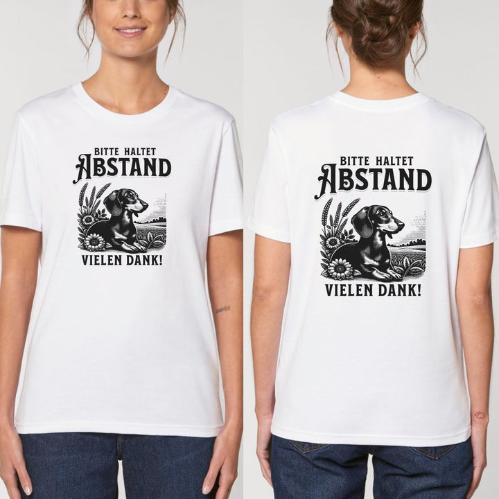 Abstand (Kurzhaar) - Bio Unisex T-Shirt (Front- und Backprint)