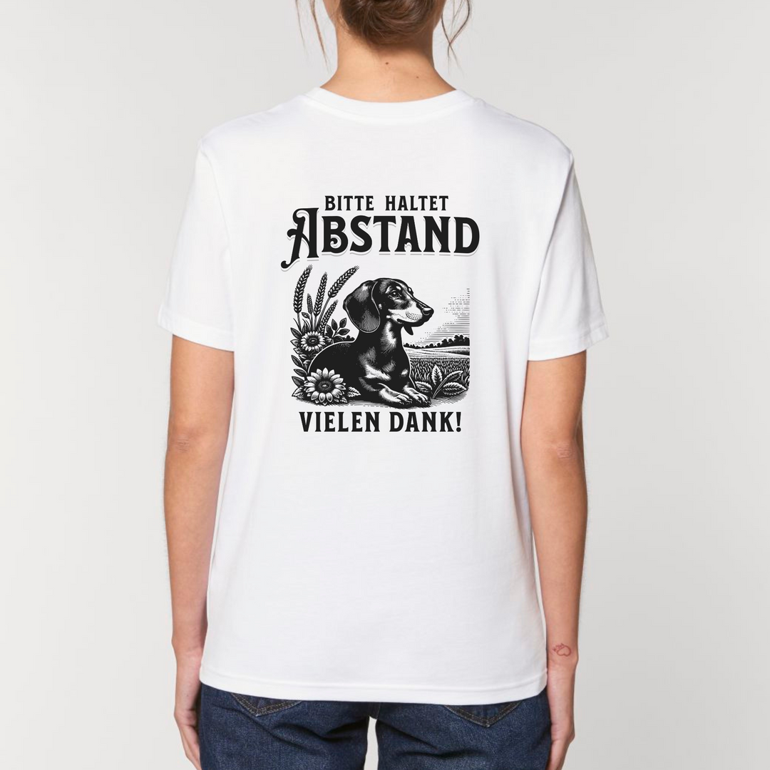 Abstand (Kurzhaar) - Bio Unisex T-Shirt (Front- und Backprint)