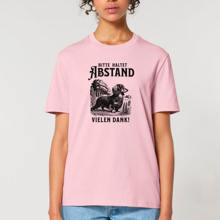 Abstand (Langhaar) - Bio Unisex T-Shirt (Front- und Backprint)