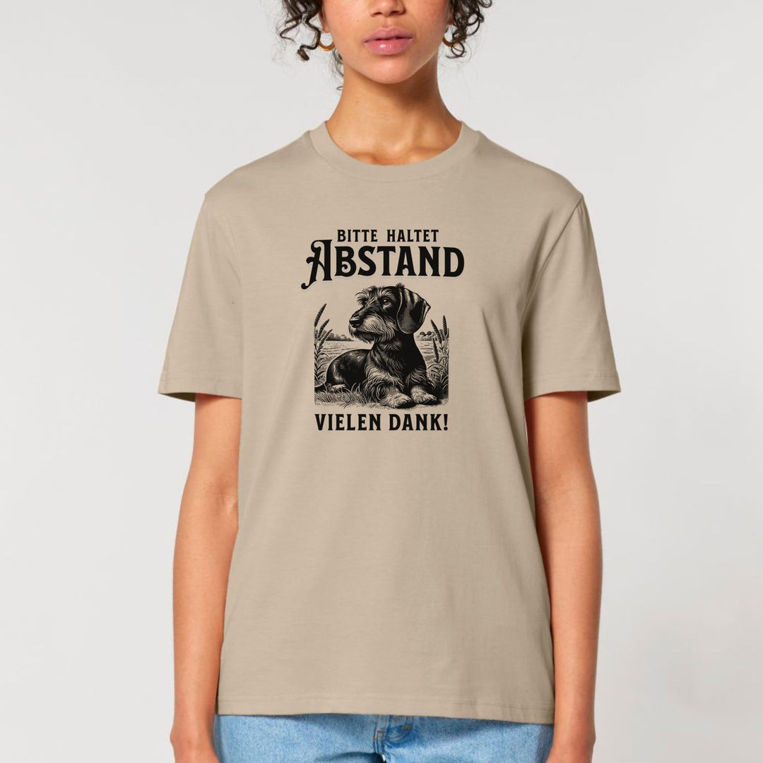 Abstand (Rauhaar) - Bio Unisex T-Shirt (Front- und Backprint)