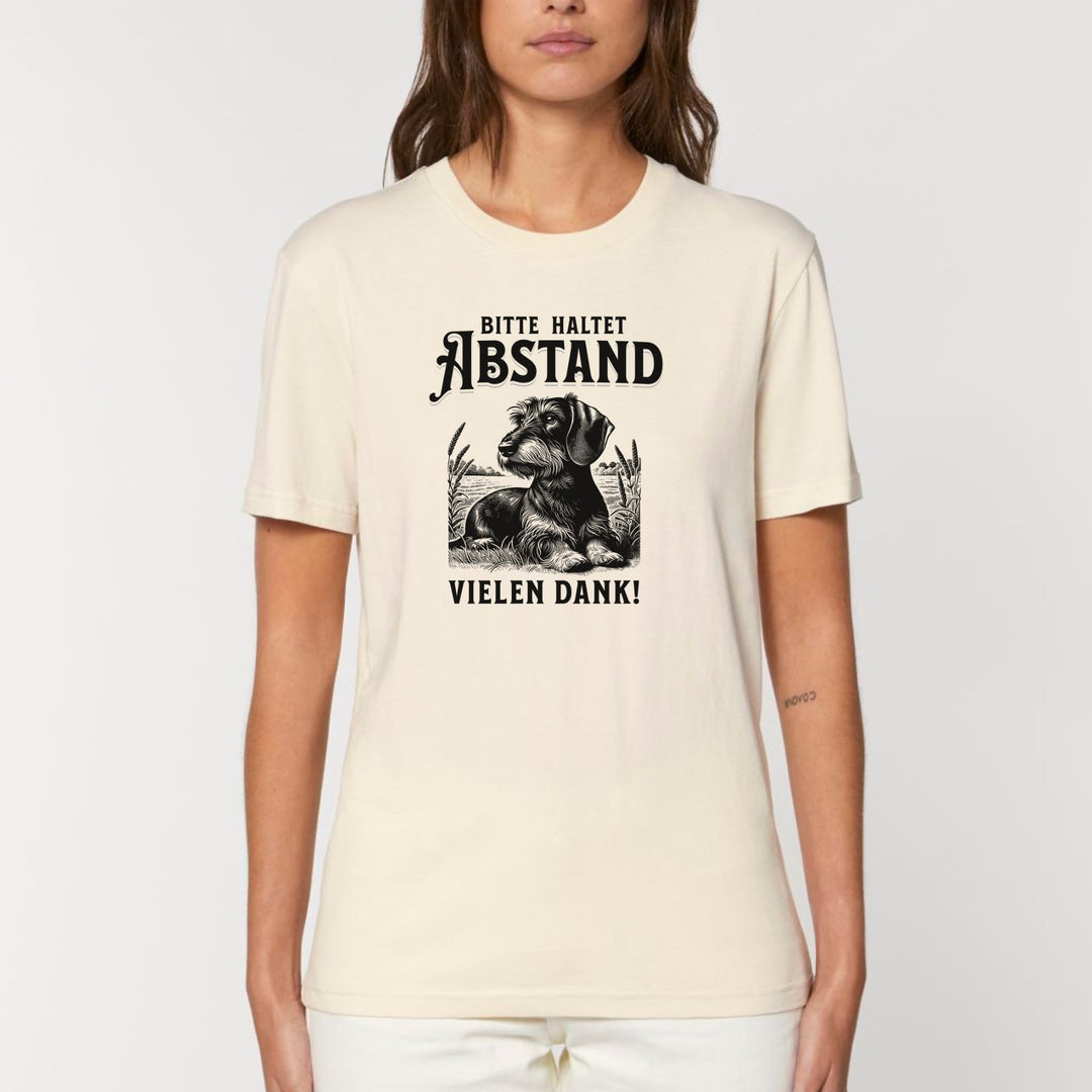 Abstand (Rauhaar) - Bio Unisex T-Shirt (Front- und Backprint)