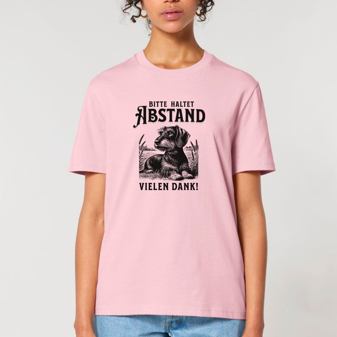 Abstand (Rauhaar) - Bio Unisex T-Shirt (Front- und Backprint)