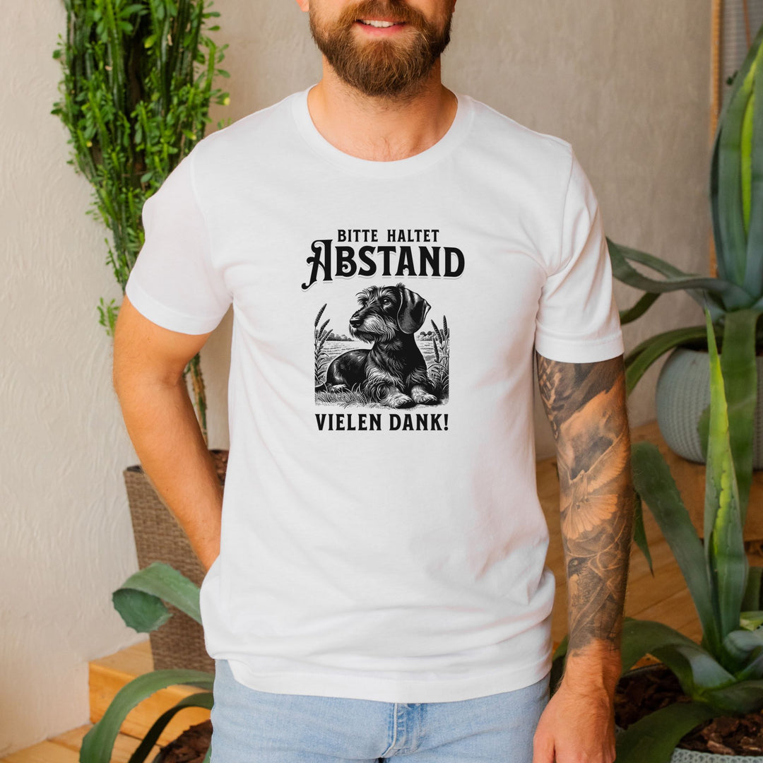 Abstand (Rauhaar) - Bio Unisex T-Shirt (Front- und Backprint)