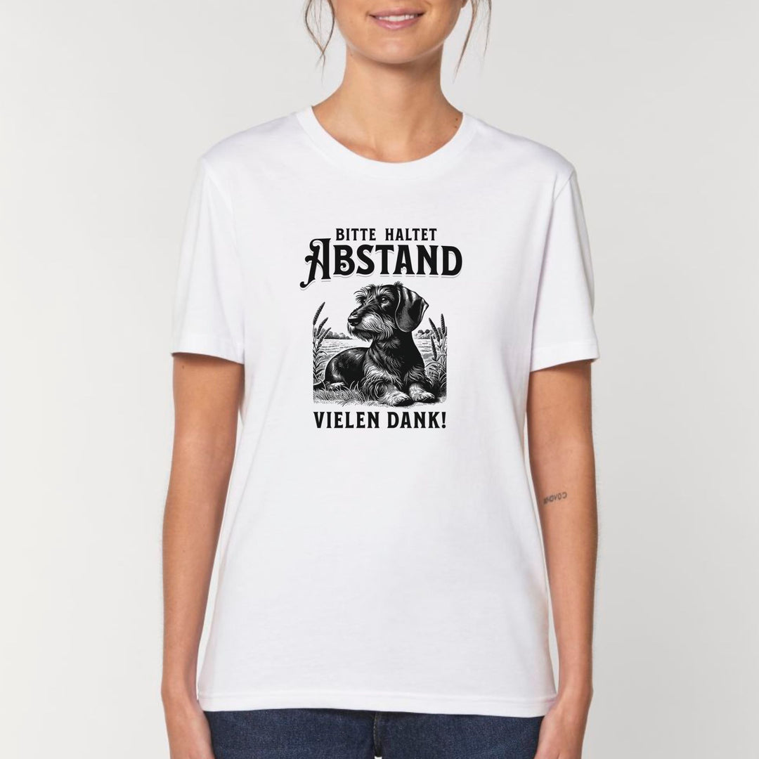 Abstand (Rauhaar) - Bio Unisex T-Shirt (Front- und Backprint)