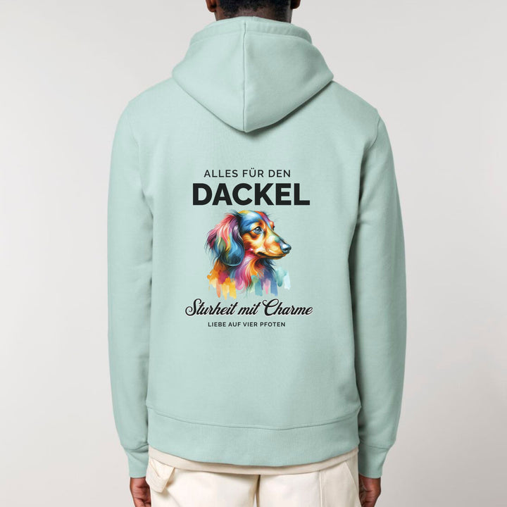 Alles für den Dackel (Langhaar) - Bio Unisex Hoodie