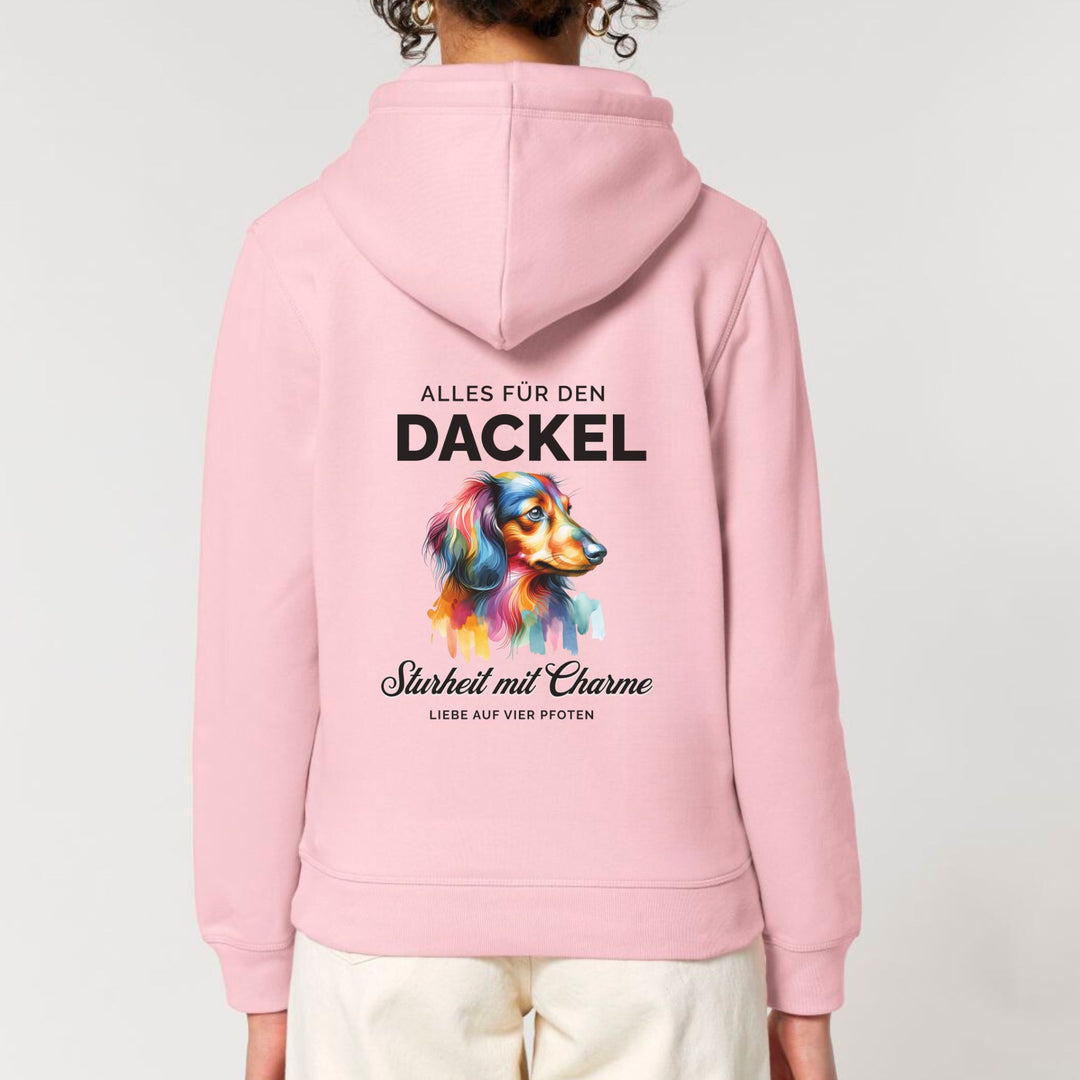 Alles für den Dackel (Langhaar) - Bio Unisex Hoodie