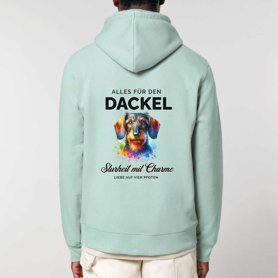 Alles für den Dackel (Rauhaar) - Bio Unisex Hoodie