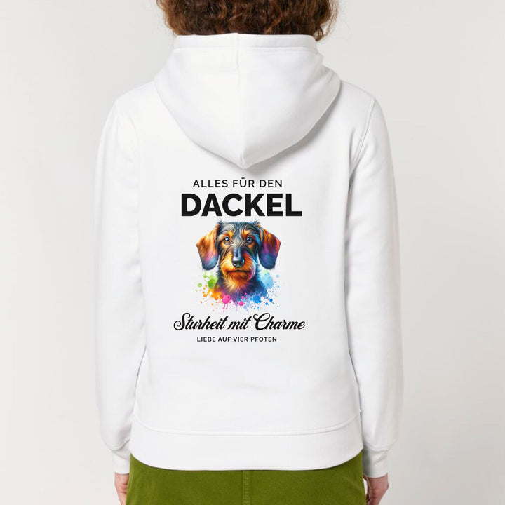 Alles für den Dackel (Rauhaar) - Bio Unisex Hoodie