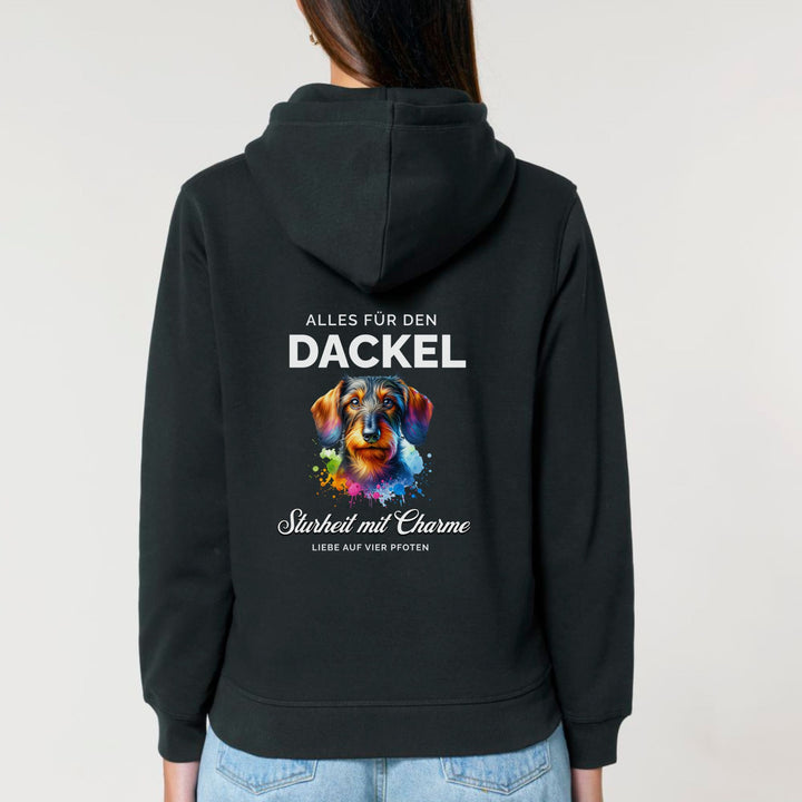 Alles für den Dackel (Rauhaar) - Bio Unisex Hoodie