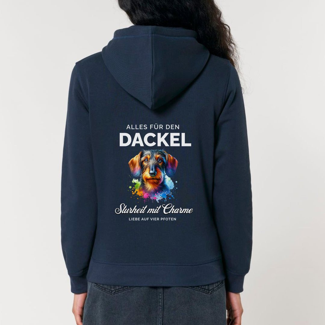 Alles für den Dackel (Rauhaar) - Bio Unisex Hoodie