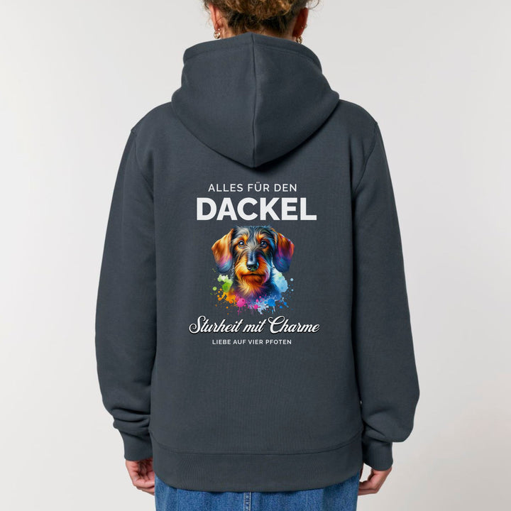 Alles für den Dackel (Rauhaar) - Bio Unisex Hoodie