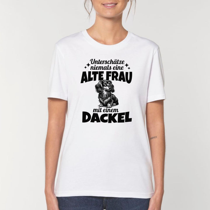 Alte Frau (Langhaar) - Bio Unisex T-Shirt