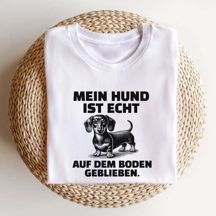 Auf dem Boden geblieben (Kurzhaar) - Bio Unisex T-Shirt