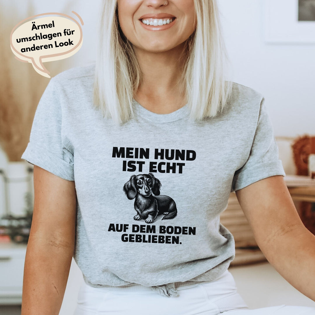 Auf dem Boden geblieben (Langhaar) - Bio Unisex T-Shirt