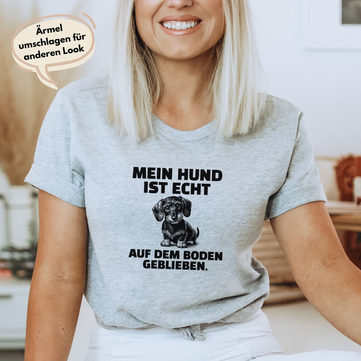 Auf dem Boden geblieben (Rauhaar) - Bio Unisex T-Shirt