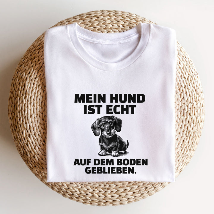 Auf dem Boden geblieben (Rauhaar) - Bio Unisex T-Shirt