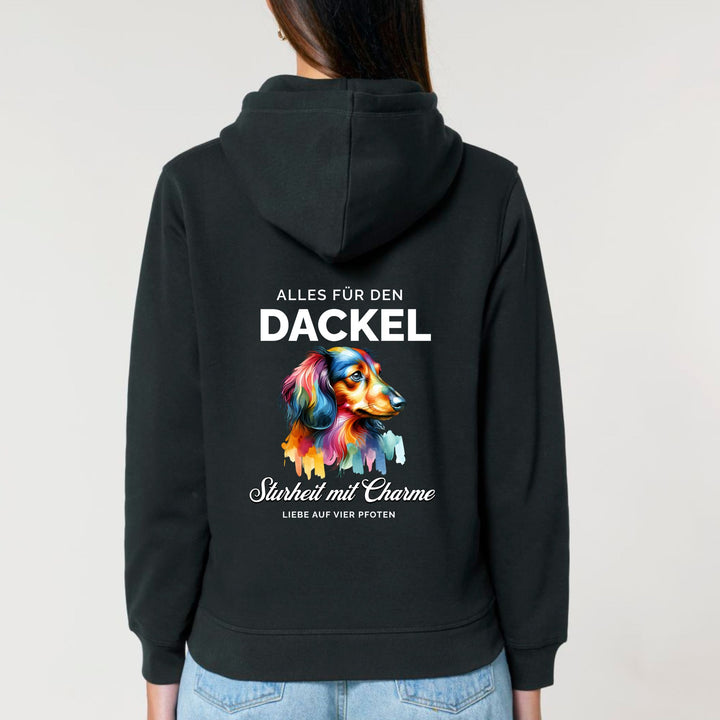 Alles für den Dackel (Langhaar) - Bio Unisex Hoodie