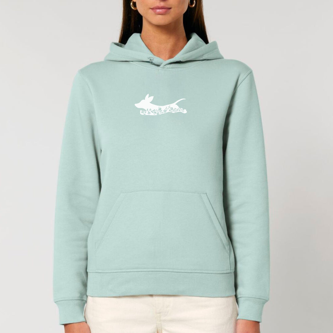 Blumendackel springt - Bio Unisex Hoodie