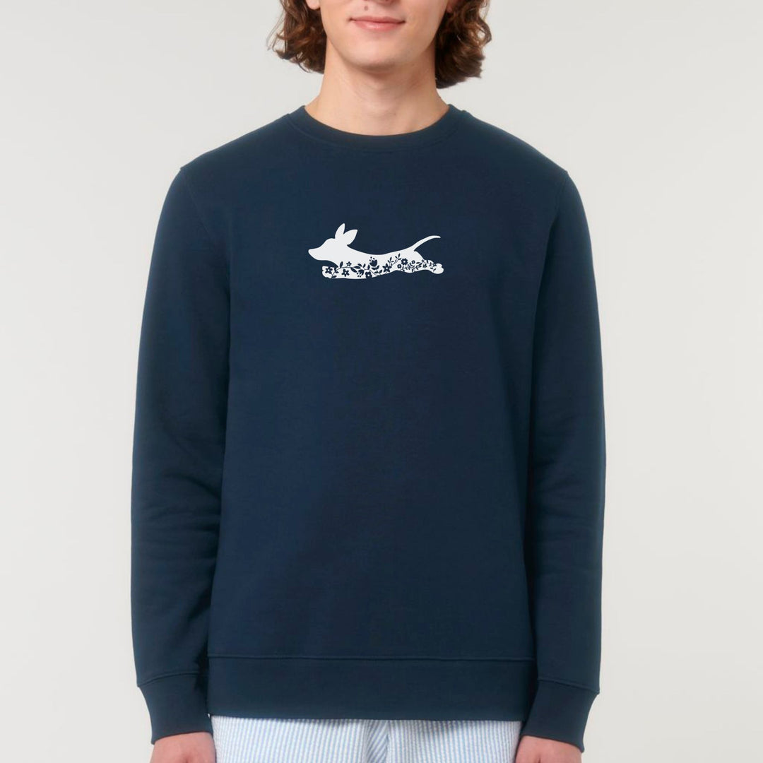 Blumendackel springt - Bio Unisex Sweatshirt