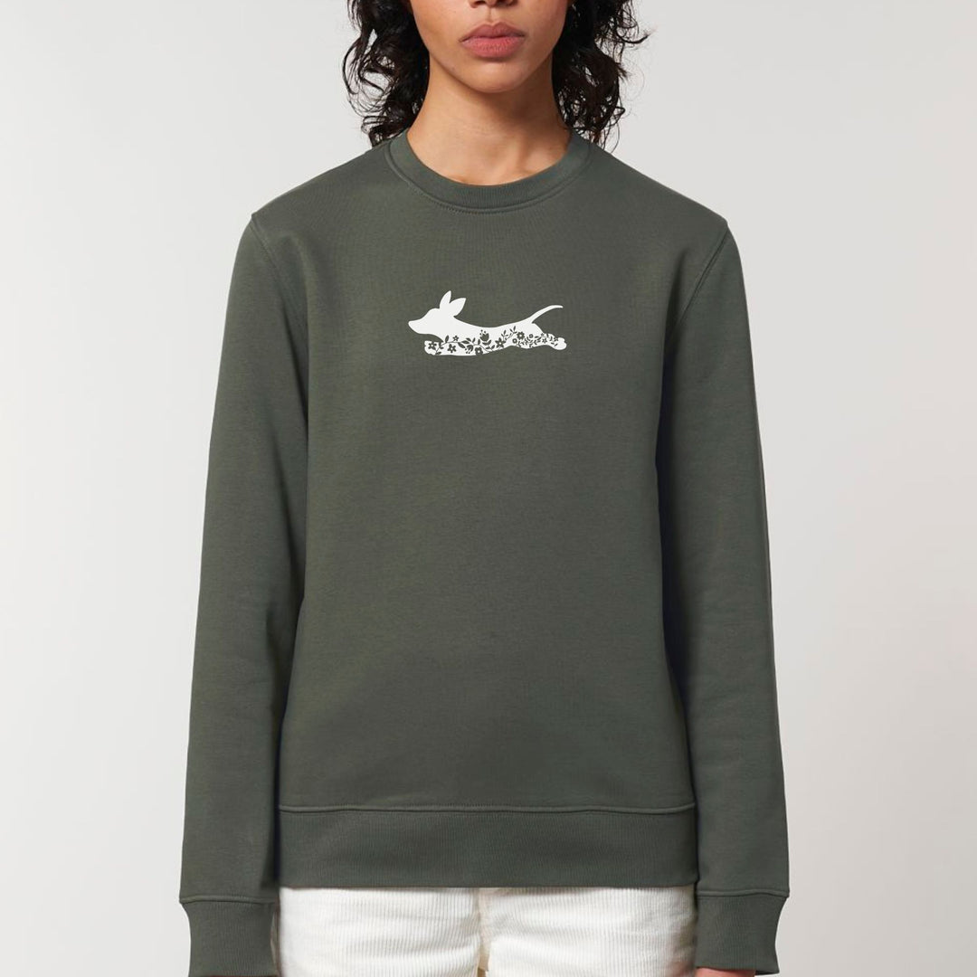 Blumendackel springt - Bio Unisex Sweatshirt