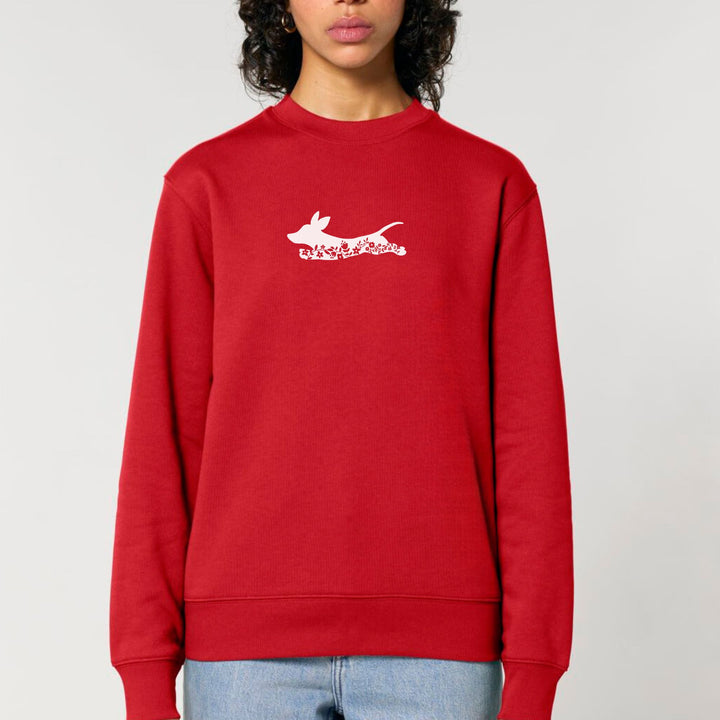 Blumendackel springt - Bio Unisex Sweatshirt