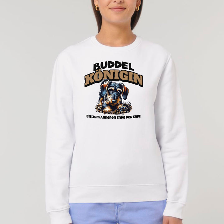 Buddelkönigin (Rauhaar) - Bio Unisex Sweatshirt