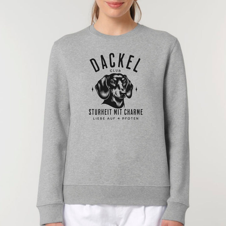 Dackelshirts Dackelclub (Kurzhaar) - Bio Unisex Sweatshirt Heather Grey / XS