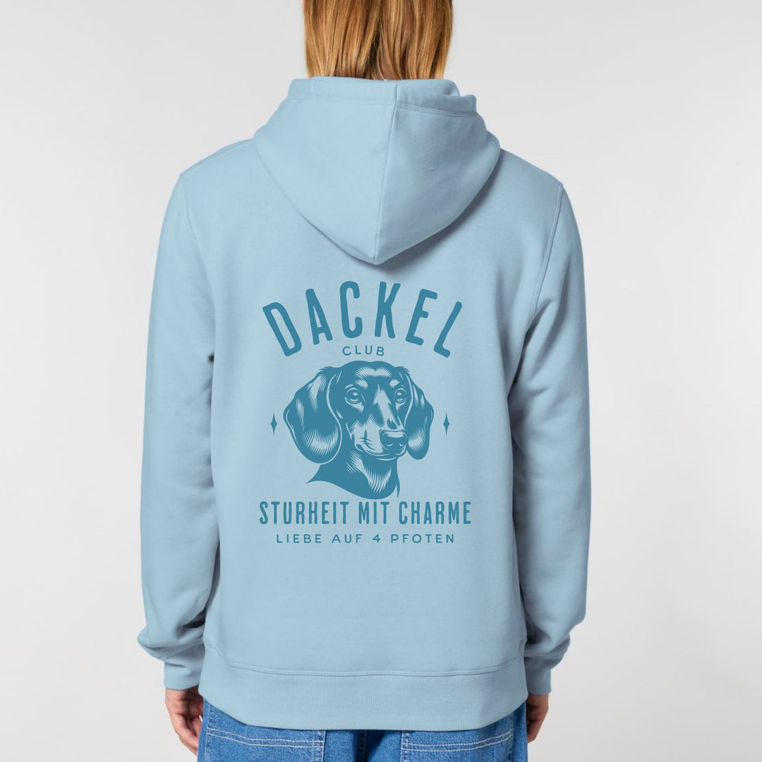 Dackelshirts Dackelclub (Kurzhaar) monochrom - Bio Unisex Hoodie Sky Blue / XS