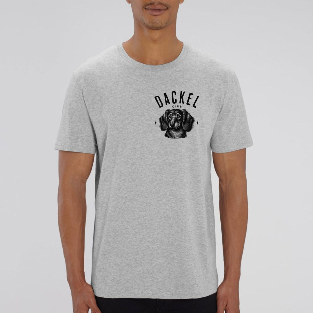 Dackelclub (Langhaar) - Bio Unisex T-Shirt (Front- und Backprint)