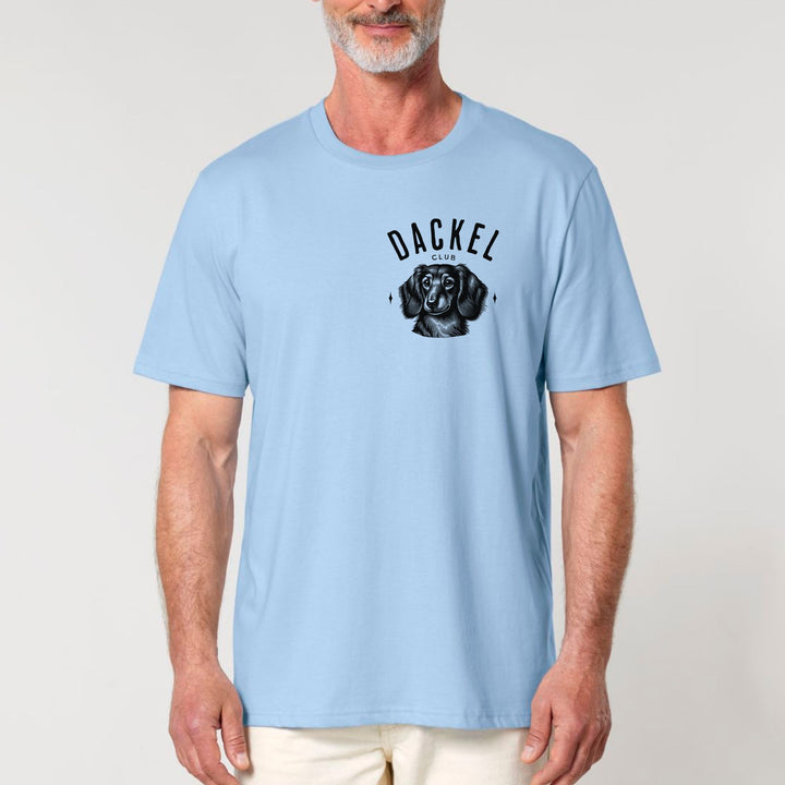 Dackelclub (Langhaar) - Bio Unisex T-Shirt (Front- und Backprint)