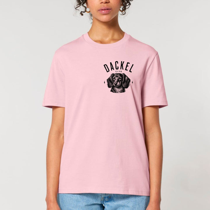 Dackelclub (Langhaar) - Bio Unisex T-Shirt (Front- und Backprint)