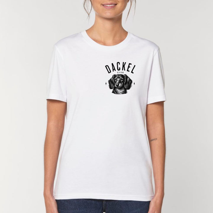 Dackelclub (Langhaar) - Bio Unisex T-Shirt (Front- und Backprint)