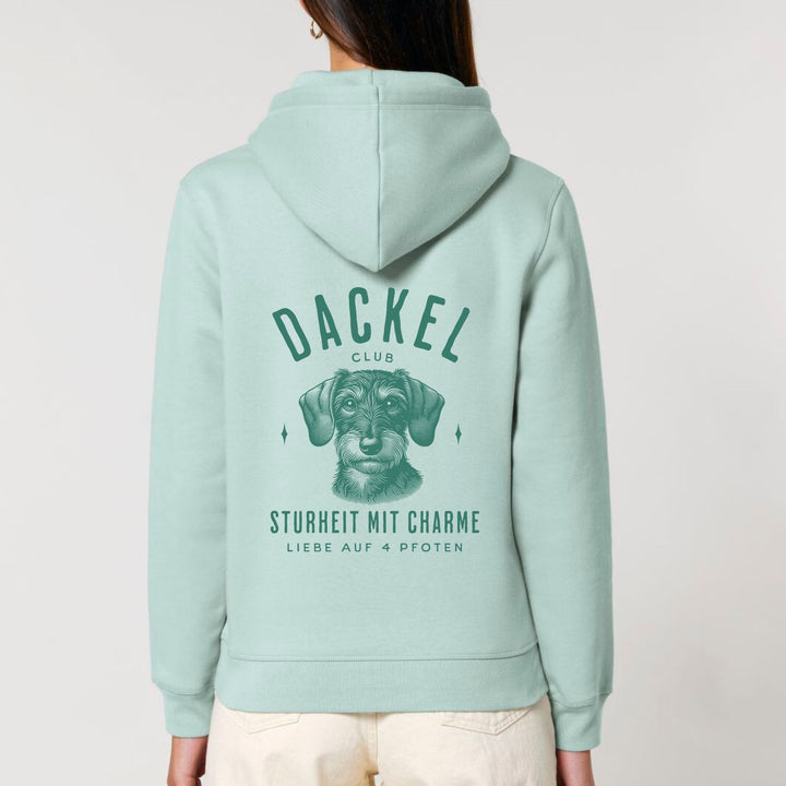 Dackelclub (Rauhaar) grün - Bio Unisex Hoodie