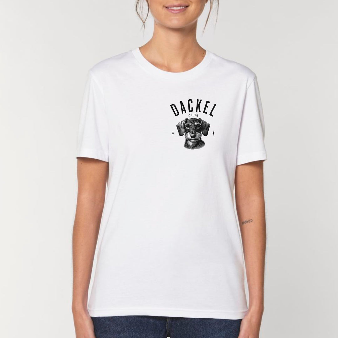 Dackelclub (Rauhaar) - Bio Unisex T-Shirt (Front- und Backprint)