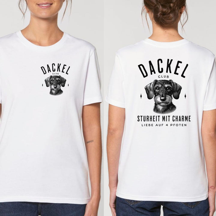 Dackelclub (Rauhaar) - Bio Unisex T-Shirt (Front- und Backprint)