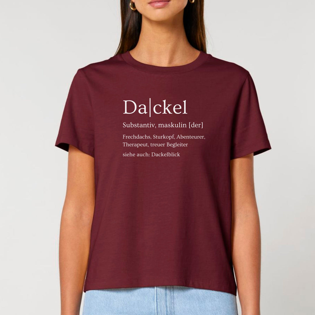 Dackelshirts Dackel Definition - Bio Frauen T-Shirt Burgundy / XS